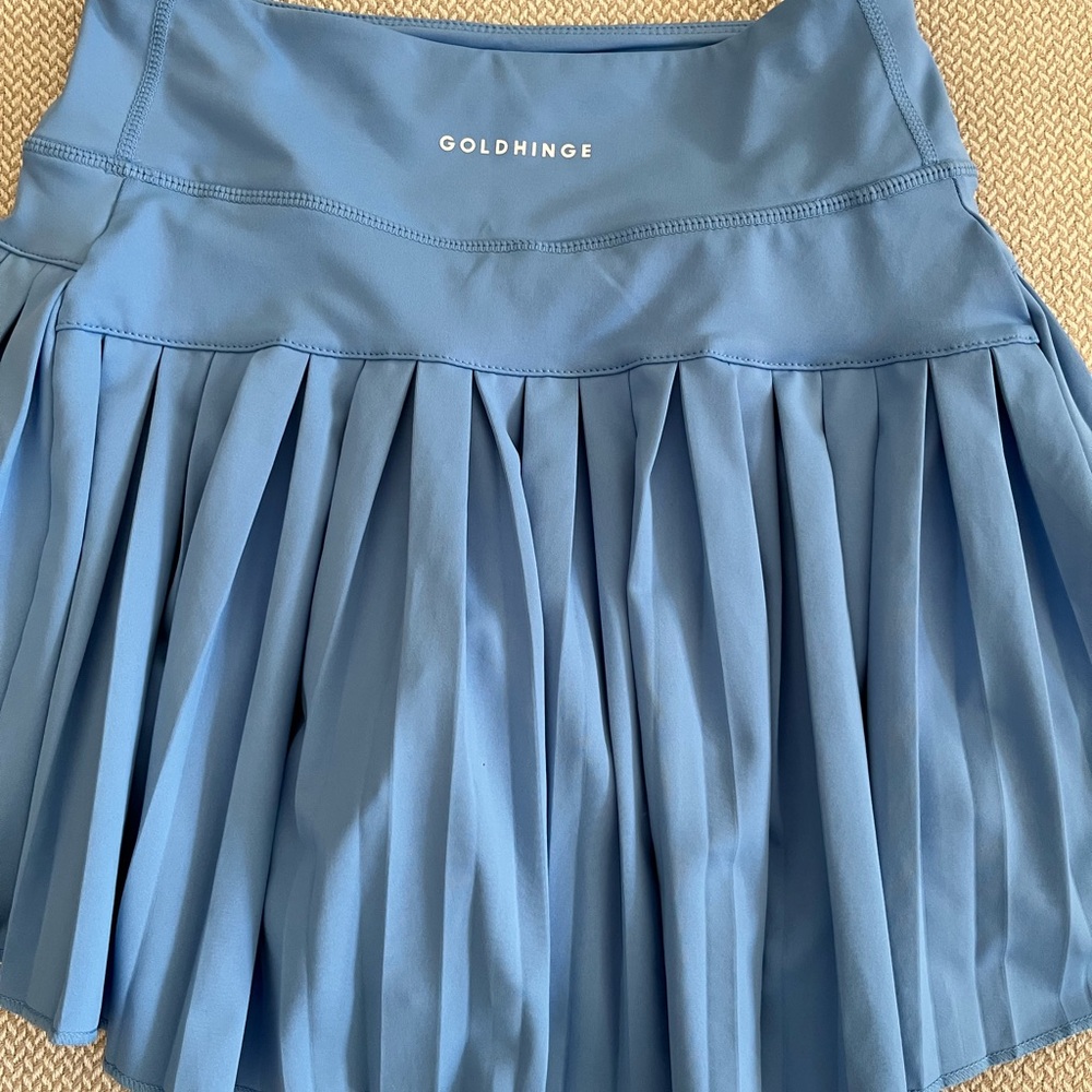 Goldhinge Light Blue Women's Pleated Skort Size XS - Picture 4 of 7